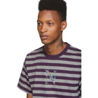 Noah NYC Purple and Grey Striped Bouquet T-Shirt