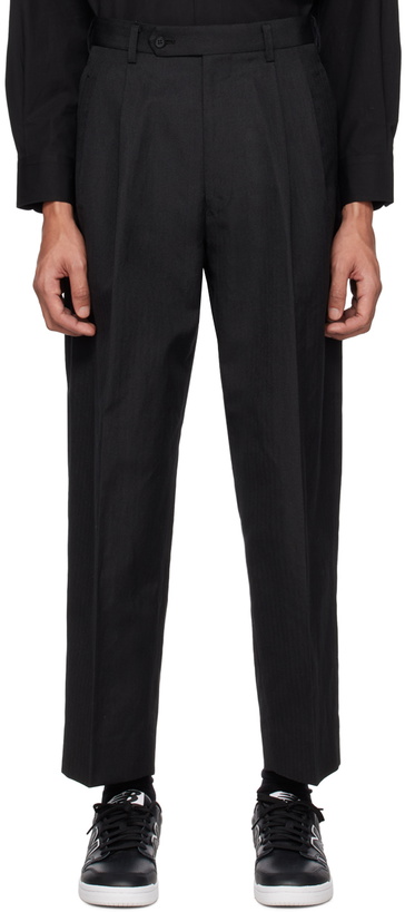 Photo: Comme des Garçons Homme Black Pleated Trousers