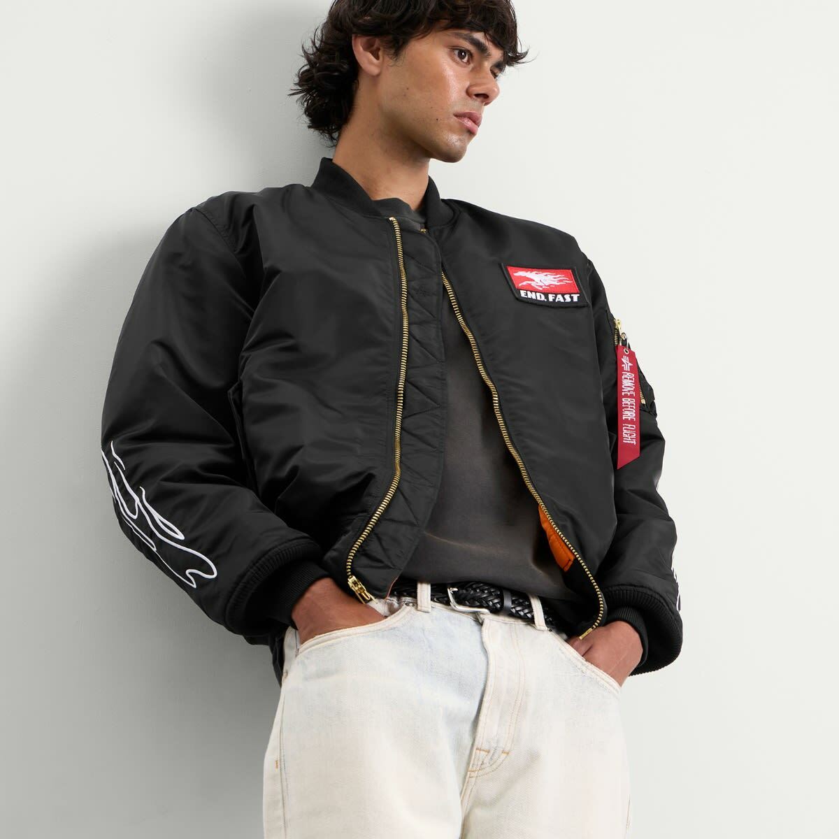 END. x Alpha Industries MA-1 Bomber Jacket in Black