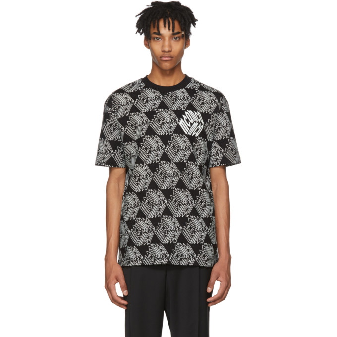 Photo: McQ Alexander McQueen Black and White All Over McQ Cube T-Shirt