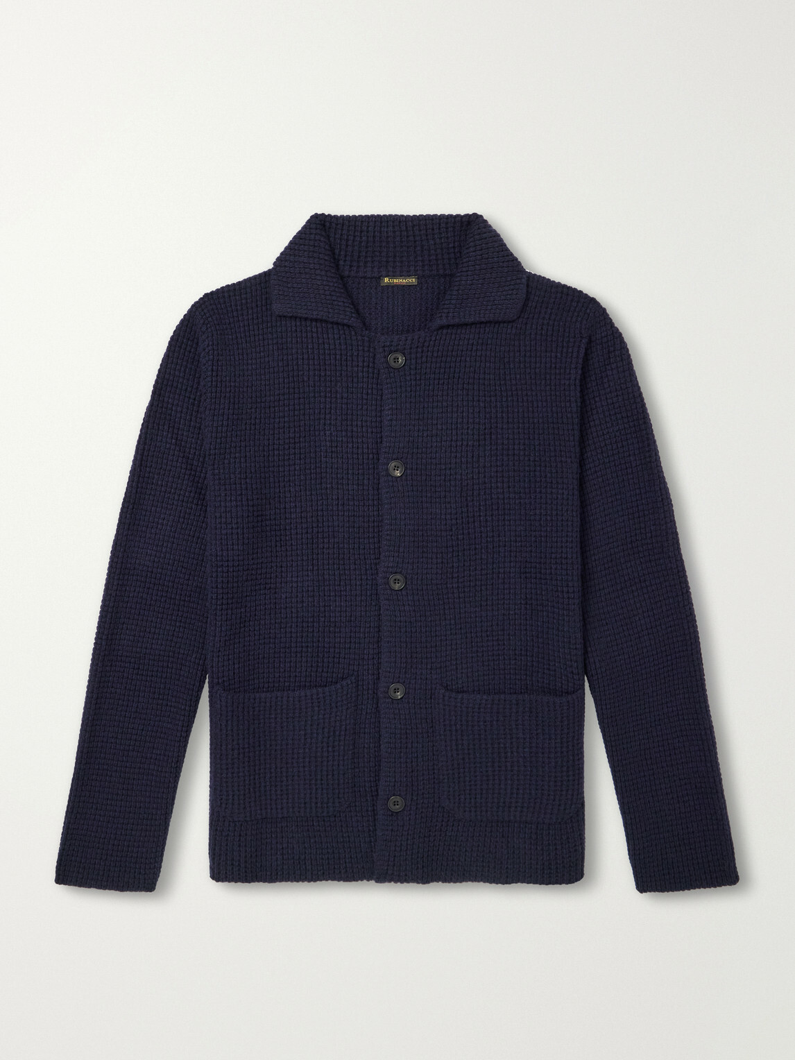 Rubinacci - Waffle-Knit Cashmere Cardigan - Blue