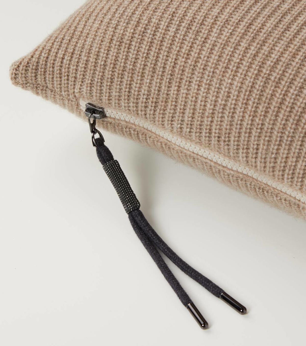 Brunello Cucinelli Ribbed-knit cashmere pillow