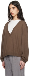 Meta Campania Collective Brown Joel Felted Cashmere Sweater