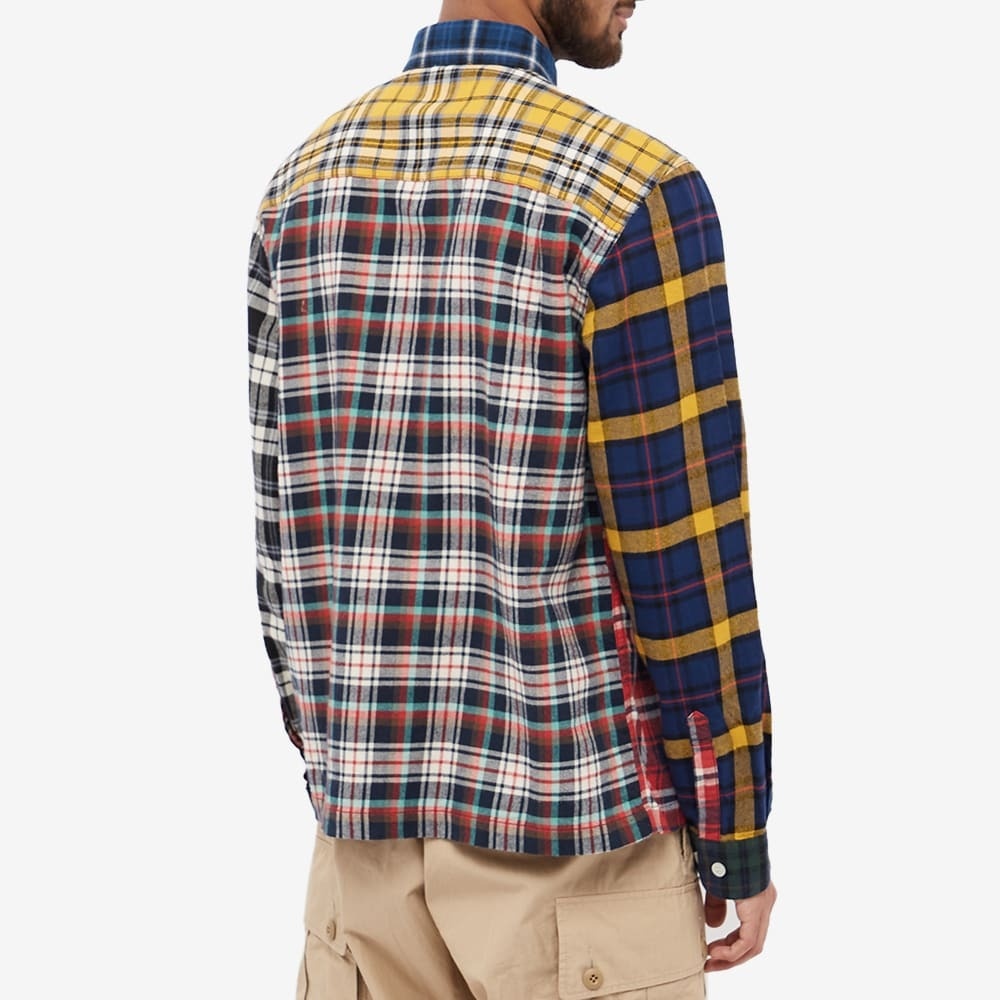Human Made Men's Crazy Check Flannel Shirt in Red Human Made