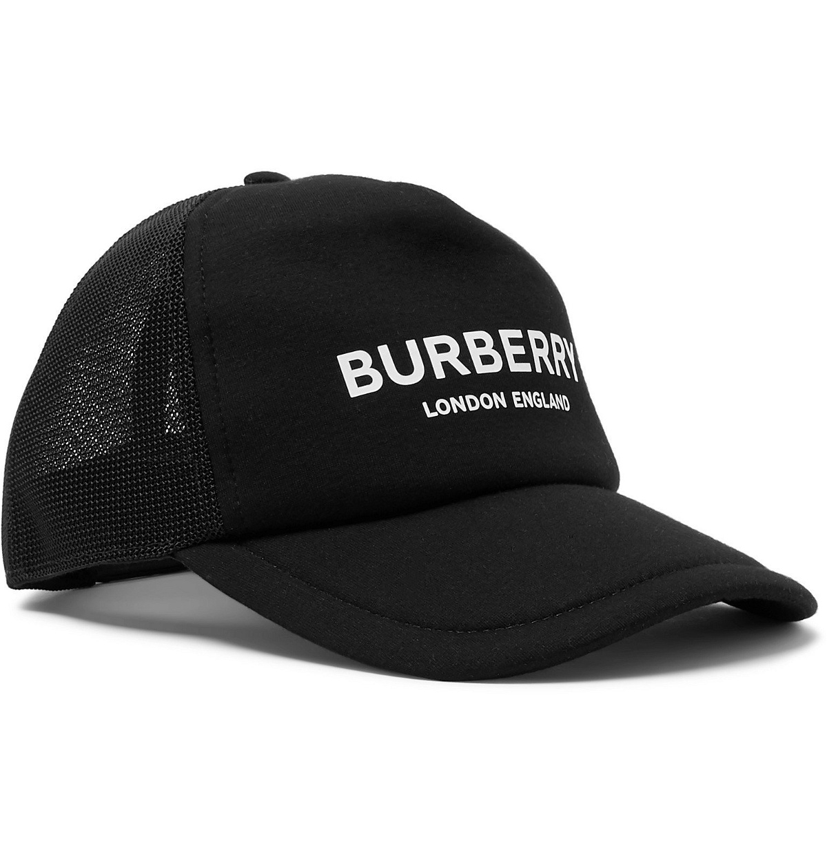 Burberry - Logo-Print Modal and Mesh Baseball Cap - Black Burberry