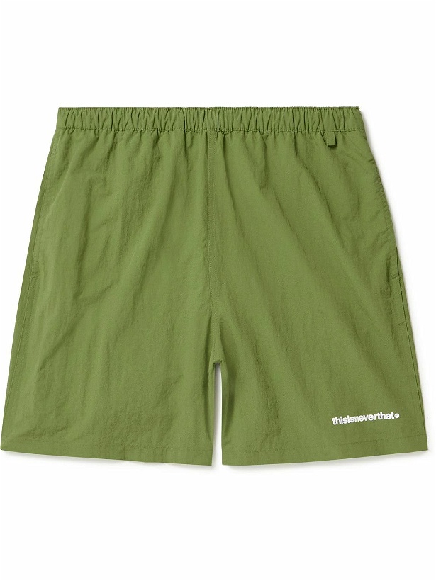 Photo: thisisneverthat - Jogging Straight-Leg Logo-Print Shell Shorts - Green