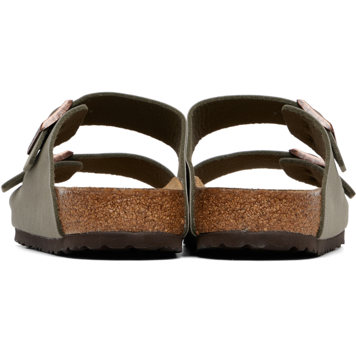 Birkenstock Gray Regular Arizona Birkibuc Sandals