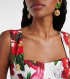 Dolce&Gabbana DG crystal-embellished clip-on earrings