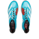 Adidas Men's Adizero Takumi Sen 9 Sneakers in Ftwr White/Core Black/Lucid Cyan