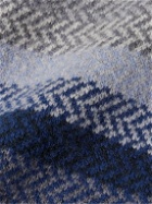 Faherty - Jacquard-Knit Wool Sweater - Blue