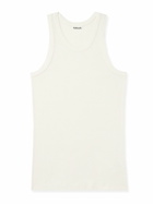 Auralee - Ribbed Organic Cotton Tank Top - White