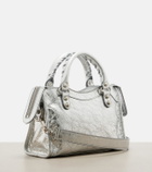 Balenciaga Le City Small metallic leather tote bag