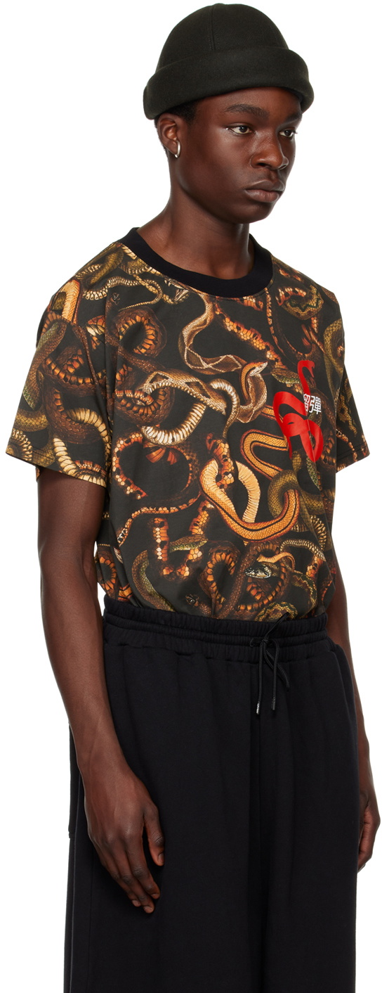【関税込み】LU'U DAN ブラック Snake Tシャツ LU'U DAN Black Snake Oversized Concert T-Shirt LU'U DAN