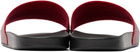 Martine Rose Black & Red 'Local Hero' Pool Slides