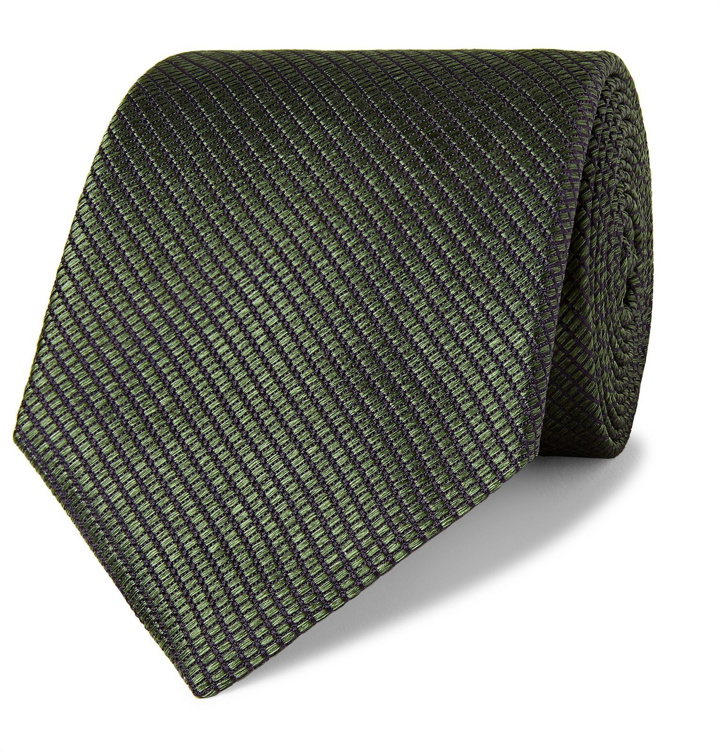 Photo: Canali - 8cm Silk-Jacquard Tie - Green