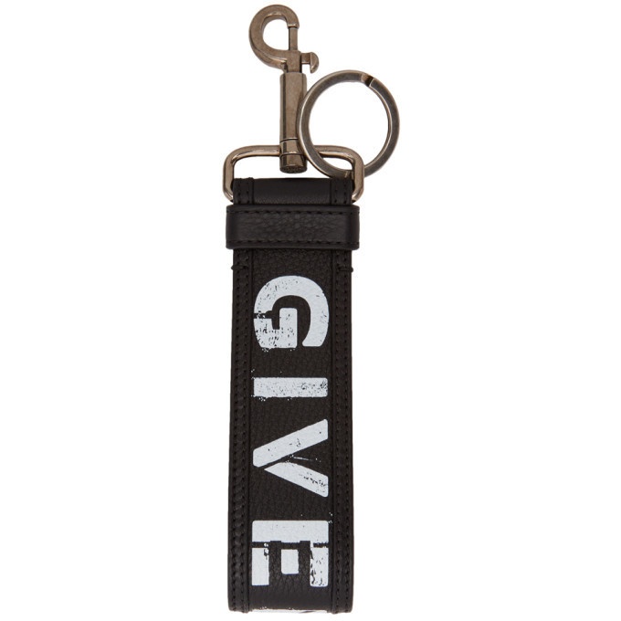 Photo: Givenchy Black Graffiti Logo Keychain
