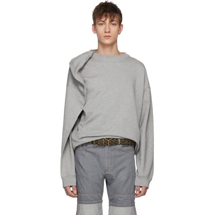 Photo: Y-Project Grey Oversized Sweatshirt 