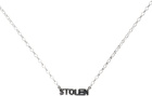 Stolen Girlfriends Club Silver Spike Stamp Necklace