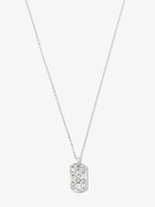 Suzanne Kalan 18K White Gold Diamond Tag Necklace