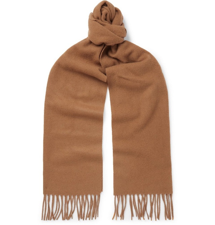 Photo: A.P.C. - Remy Fringed Wool and Cashmere-Blend Scarf - Camel