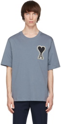 AMI Alexandre Mattiussi SSENSE Exclusive Blue Oversize Ami De Coeur T-Shirt