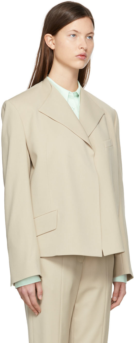 [LOW CLASSIC] /☆ 24FW VINTAGE 2-BUTTON WOOL BLAZER / BEIGE Dunst Classic 2 Button Wool Blazer in Beige | REVOLVE