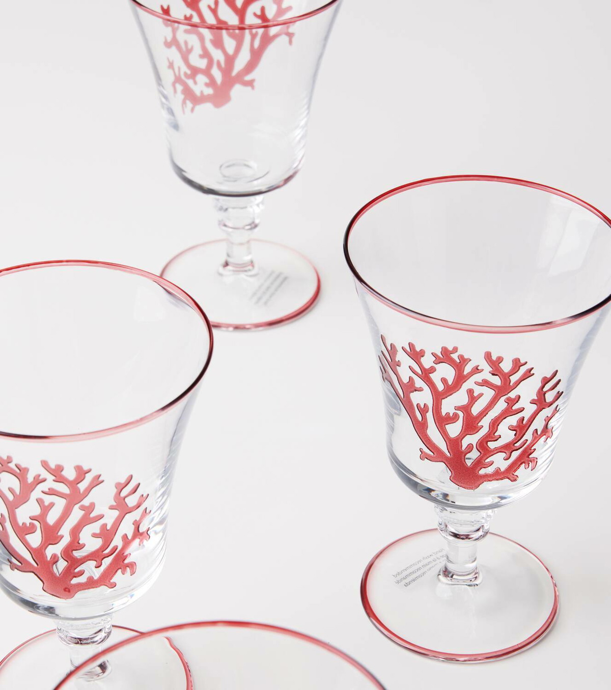 Les-Ottomans Coral set of 4 glasses