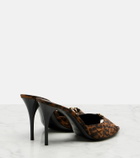 Saint Laurent Babylone Cassandre grosgrain mules