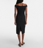Calvin Klein Collection Bonny wool and linen-blend midi dress