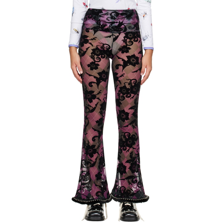 Photo: Chopova Lowena Purple Dew Sweeper Mesh Leggings