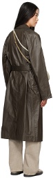 LEMAIRE Brown Belted Rain Coat