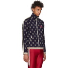 Gucci Navy Checkered Track Jacket