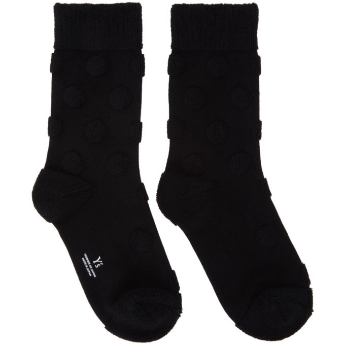 Photo: Ys Black Pile Dot Socks