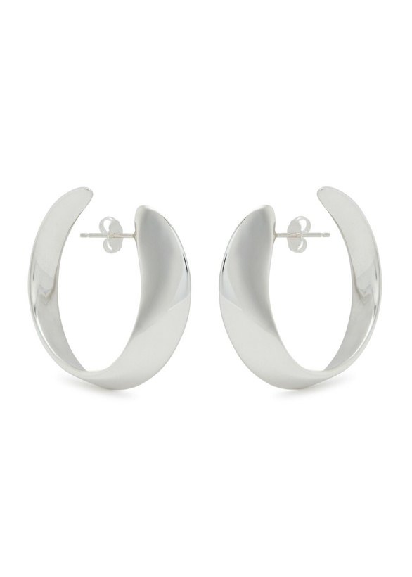 Photo: Agmes Daphne Sterling Silver Hoop Earrings - One Size