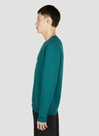 Saint Laurent - Front Logo Embroidery Sweatshirt in Green