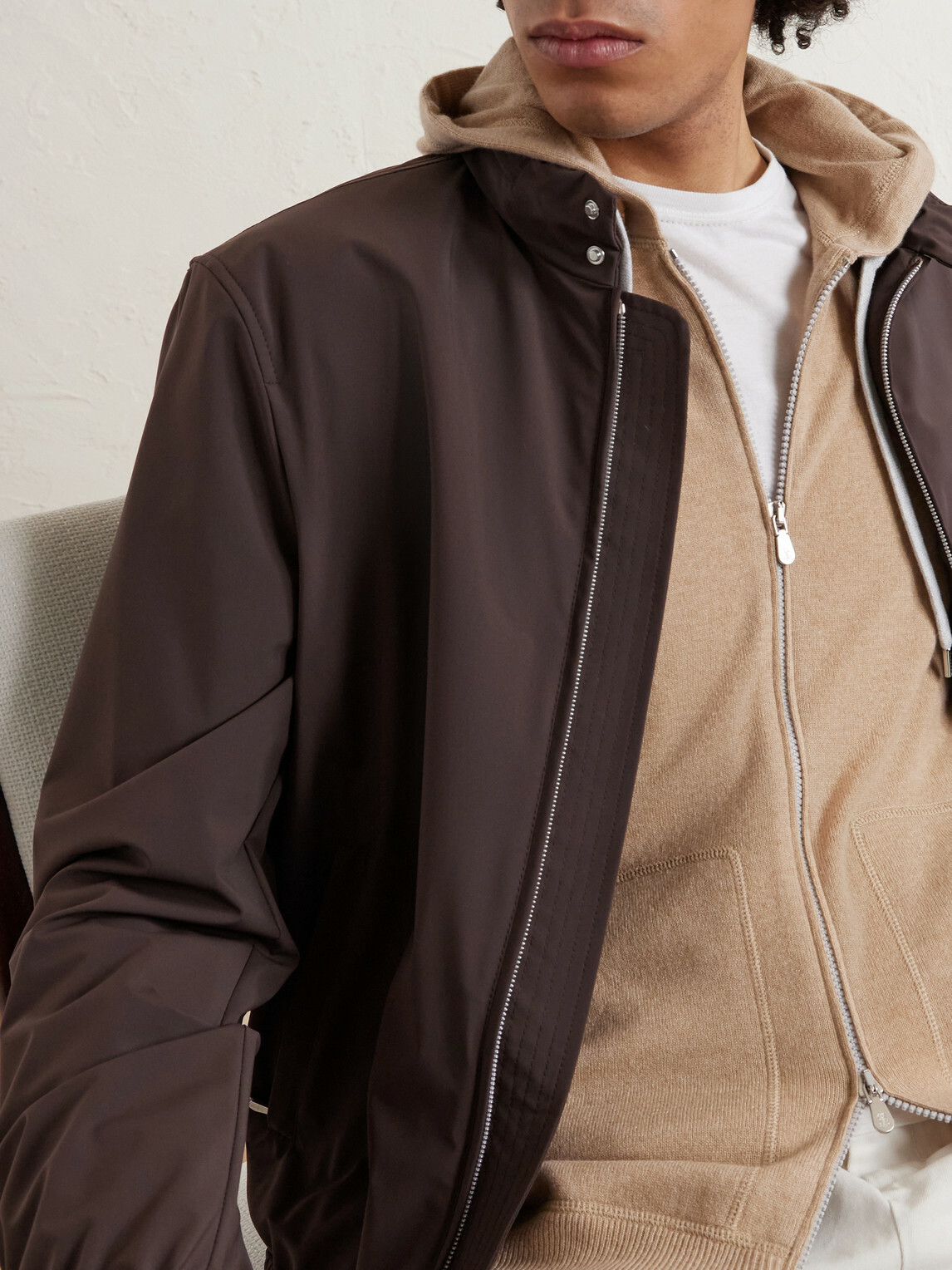 Brunello Cucinelli - Cashmere Zip-Up Hoodie - Neutrals
