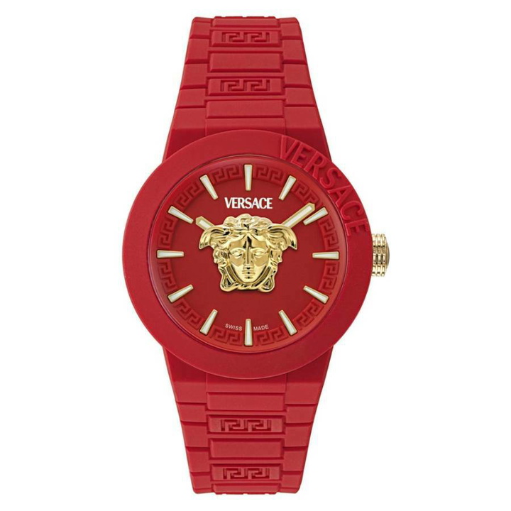 Photo: Versace V-Pop Quartz Red Dial Mens Watch VEEFA0124