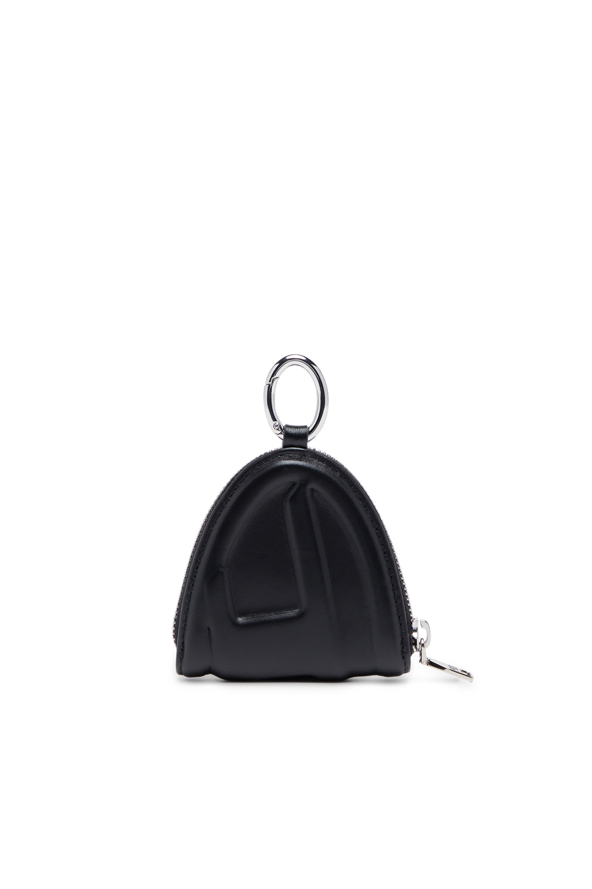 Diesel Logo-embossed leather coin purse - Small Wallets - Unisex - Black