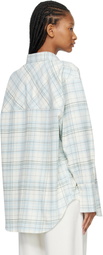 Róhe Blue Flannel Check Shirt