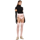 ISA BOULDER SSENSE Exclusive Black Bloom Gloves Turtleneck