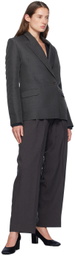 GIA STUDIOS Gray Single Breasted Blazer