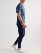 Castore - Slim-Fit Tapered Logo-Print Stretch-Shell Trousers - Blue