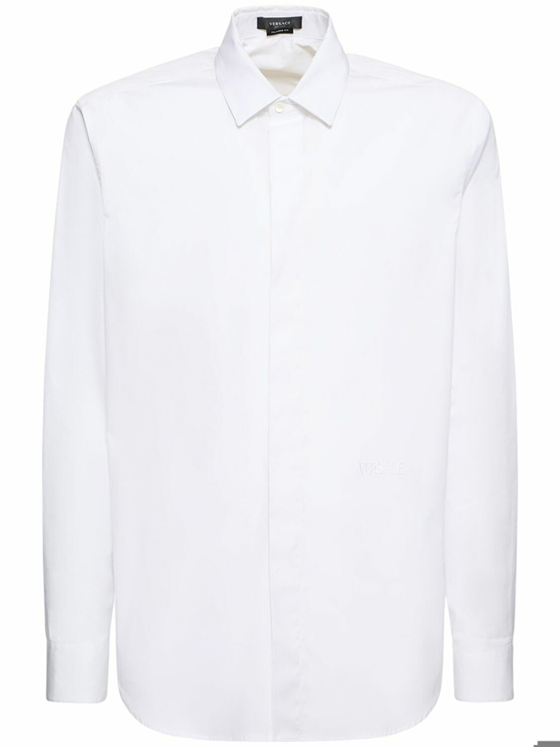 Photo: VERSACE - Logo Cotton Poplin Shirt