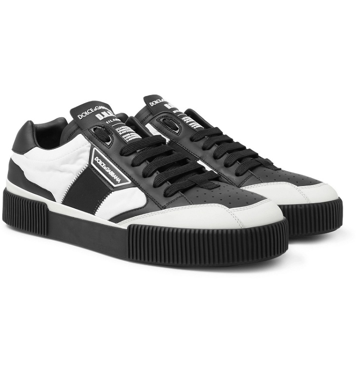 Photo: Dolce & Gabbana - Leather and Nylon Sneakers - White