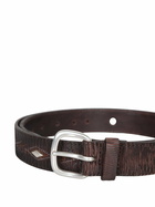 Orciani Multicolor Embroidered Dark Brown Belt