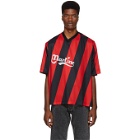 Martine Rose Black and Red Twist Football T-Shirt