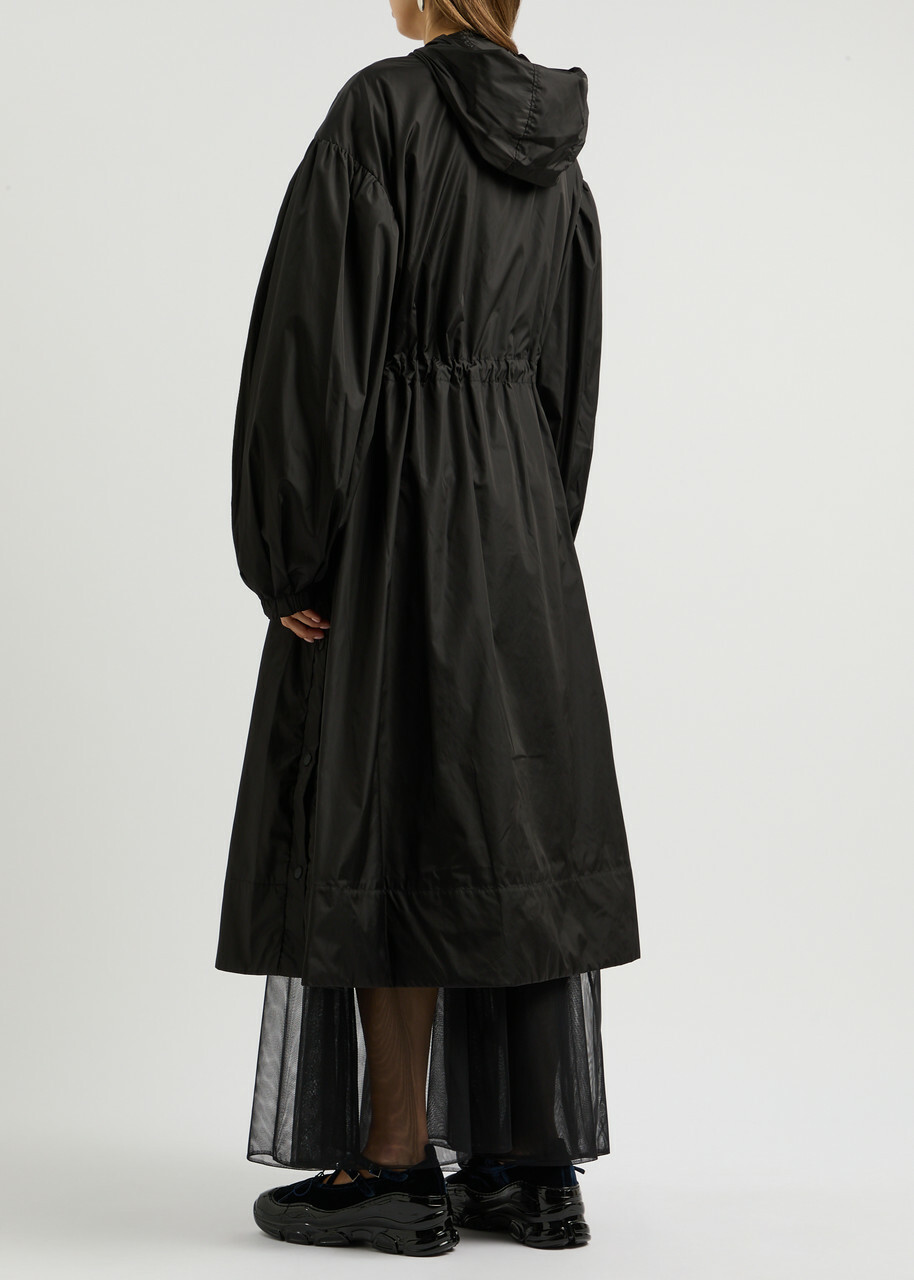 Parka Collection Simone Rocha Simone Rocha Hooded Nylon Parka Black Simone Rocha