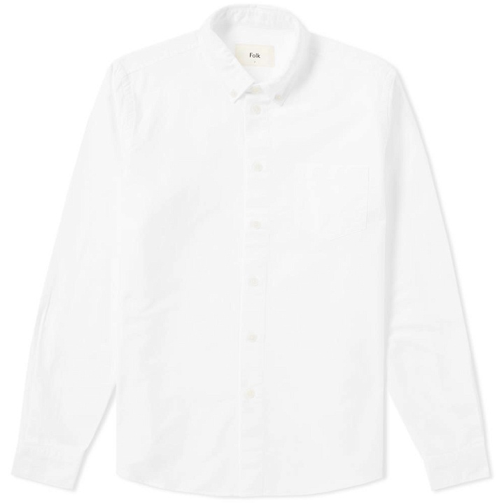Photo: Folk Oxford Button Down Shirt White