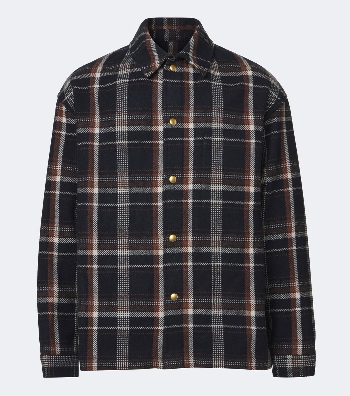 A.Presse Checked wool and cashmere overshirt