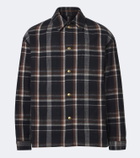 A.Presse Checked wool and cashmere overshirt